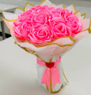 ribbon flower bouquet | ribbon flower | bouquet wrapping