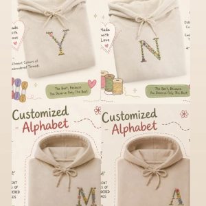 customized hand embroided hoodie